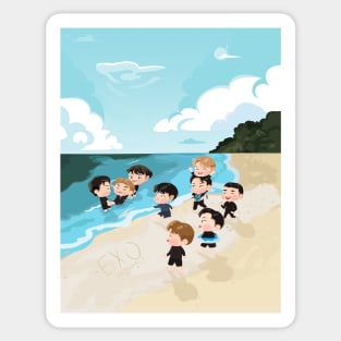 EXO by the beach Sticker